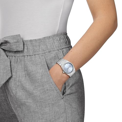 Tissot Unisex Tissot PRX 35mm 316L Stainless Steel case Quartz Watch, Grey, Stainless Steel, 11 (T1372101135100)
