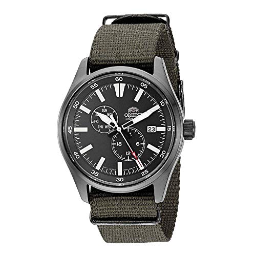 Orient Men's Stainless Steel Japanese Automatic Sport Watch with Nylon Strap, Green, 21.7 (Model: RA-AK0403N10A), Gray