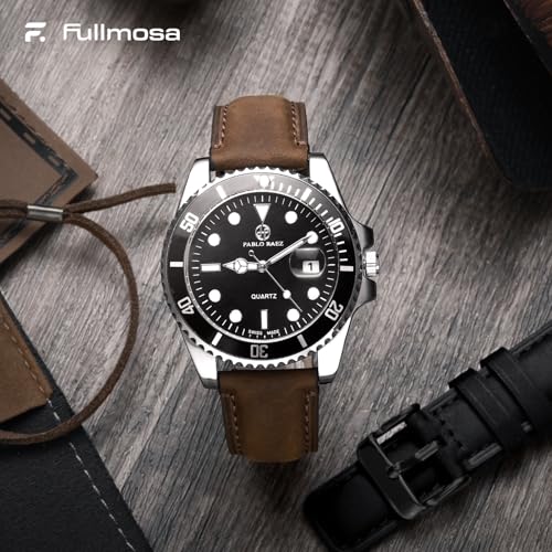 Fullmosa 22mm Quick Release Leather Watch Bands for Garmin Samsung Galaxy