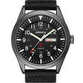 Infantry Mens Military Watch - Field Tactical Army Watch for Men with 12/24 Hour Time, Day Date, 5ATM Waterproof Analog Quartz Wristwatch, Durable Nylon Band for Outdoor Work Sport Black