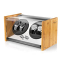 Watch Winder Smith Real Bamboo 4 Watch Winders for Automatic Watches, Precision Engineered Quiet 4 Modes Rotation and Dual Power Flexibility AC/DC