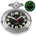 Whodoit Classic Sliver Shiny Arabic Numeral Men's Quartz Pocket Watch, Pocket Watches Gift Quartz Movement for Men with Chain-Sliver