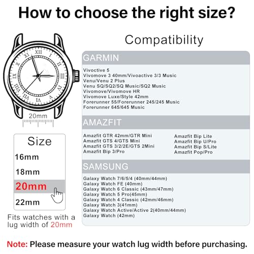DaQin 3 Pack 20mm Watch Band for Men Women Compatible with 20mm Quick Release Watch Band, Adjustable Soft Stretchy Nylon Solo Loop Strap Elastic Braided Relacement Wristband, Black/Army Green/Grey