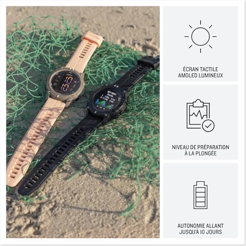 Garmin® Descent™ G2, Watch-Style Dive Computer, Bright AMOLED Display, Multiple Dive Modes, Health and Wellness Features, Black with Black Band