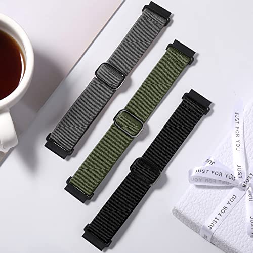 Lerobo Elastic Bands Compatible with Samsung Galaxy Watch 7 6 5 4 40mm 44mm/for Galaxy Watch 6 Classic Band 43mm 47mm/Watch 4 Classic Band 42mm 46mm/5 Pro/Active 2,3 Pack Adjustable Nylon Sport Band