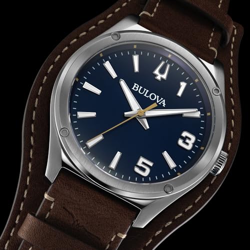 Bulova Marc Anthony Sport Strap Quartz Watch, Stainless Steel, Sapphire Crystal, Blue and Brown