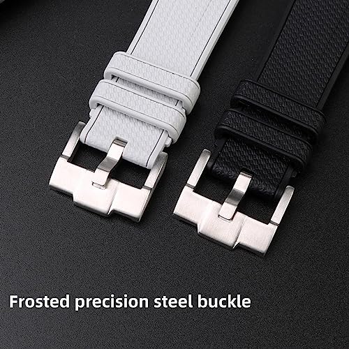 HEYOZURY Watch Bands for Omega X Swatch Moonswatch Watch 20mm Curved Rubber Strap Silicone Watch Band Men Women Replacement Bracelet Omega MoonSwatch Speedmaster No Gap Strap