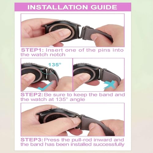 Acextro 5 Pack Stretchy Bands Compatible with Samsung Galaxy Watch 7 6 5 4 FE Band 40mm 44mm 45mm/Watch 6 4 Classic 4 42mm 46mm 43mm 47mm/Active 2, 20mm Water-Resistant Elastic Nylon Sport Strap