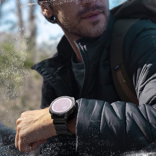 Bandletic Compatible with Garmin Fenix 8 47mm 7 6 Pro 5 Plus Watch Band, Rugged Tactical Nylon Strap for Instinct 3 2, Quick Fit 22mm Watch Bands for Forerunner 970/965/955/945/Approach S62/S60/Epix 2