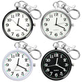 XJWWHZ 4Pcs Quartz Pocket Watch, Portable Watches with Keychain Outdoor