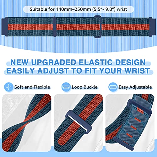 Relting 20mm Nylon Bands Compatible with Samsung Galaxy Watch 4/5/6/4 Classic/5 Pro/6 Classic/Active 2,Garmin Vivoactive 5/Vivoactive 3/Forerunner 245/645/Vivomove HR/Venu/Venu 2 Plus Bands