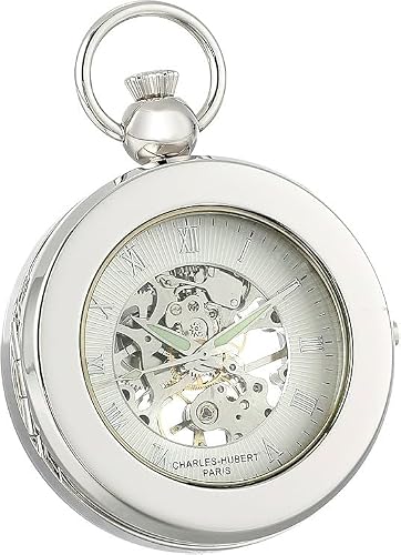 Charles Hubert 3849 Mechanical Picture Frame Pocket Watch