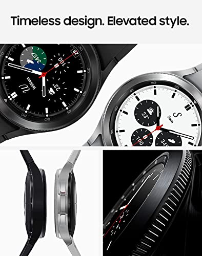 Samsung Galaxy Watch 4 Classic 46mm Smartwatch with ECG Monitor Tracker for Health Fitness Running Sleep Cycles GPS Fall Detection LTE US Version, Black (Renewed)