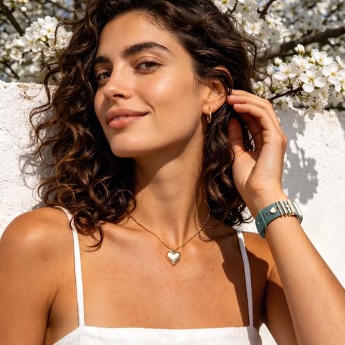 DaQin Flower Engraved Band Compatible with Apple Watch Bands for Women 40mm 38mm 41mm 42mm, Soft Silicone Strap With Dressy Decorative Apple Watch Charms for iWatch Series 11 10 9 8 7 6 5 4 3 2 1 SE