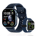 moutarlier 2026 Distance & Pace GPS Running Watch for Runners - Call & Text, AMOLED Large Screen, 50m Waterproof Swimming, Calorie & Step Counter, 2 Bands, Long Battery, for Seniors Men Women（Blue）