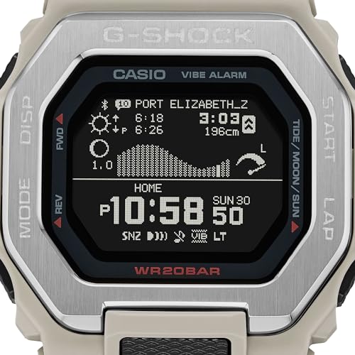 Casio G-Shock G-Lide Gray Sand Digital Surf Watch GBX-100-8, Grey