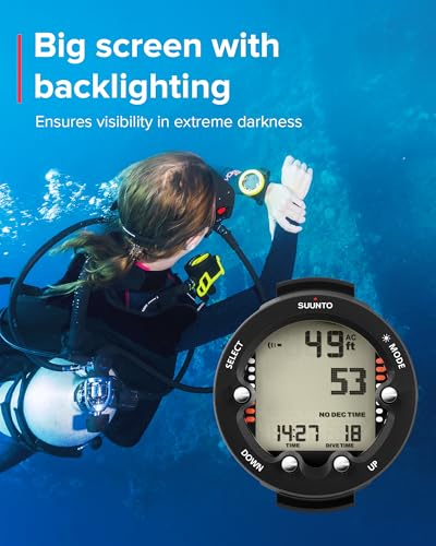 Suunto Zoop Novo Wrist Scuba Diving Computer, Black, Without USB