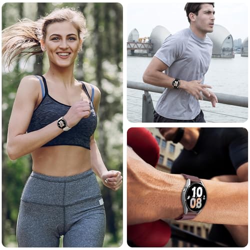 Chinber 4 Pack Stretchy Band Compatible with Samsung Galaxy Watch 7 6 5 4 FE Band 40mm 44mm/5 Pro 45mm/Active 2/Watch3 41mm/Galaxy Watch 6 4 Classic, 20mm Magnetic Elastic Nylon Sport Women Men Bands