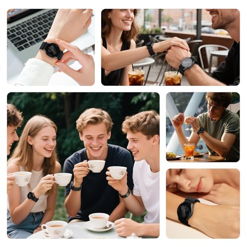 Braided Bands for Samsung Galaxy Watch 7/6/5/4/FE 40mm 44mm/Watch 6 4 Classic 46mm 42mm 47mm 43mm/5 Pro 45mm,One Click No Gap Parachute Elastic Nylon Sport Strap Wristband Galaxy Watch Band Men/Women