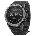 DIDITIME Tactical Men's Watch, Military Watch, Waterproof 164FT, Fitness Watch with Compass, Metronome, Pedometer, Lightweight Breathable Nylon Band
