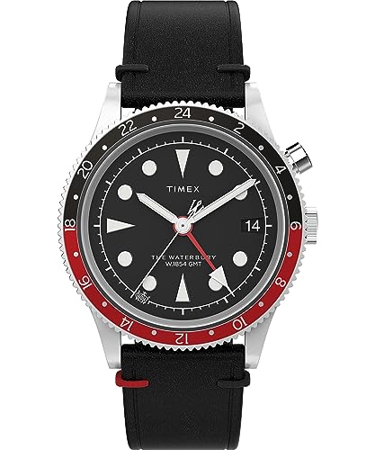 Timex Men's Waterbury Traditional 39mm Watch - Black Strap Black Dial Stainless Steel Case