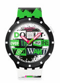 Swatch Big Bold Bioceramic Unisex Watch Casual Polymer Black Automatic Waterproof Lash Out