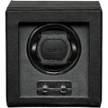 ROTHWELL Single Watch Winder for Automatic Watches with Quiet Motor with Multiple Speeds and Rotation Settings (Black/Grey)