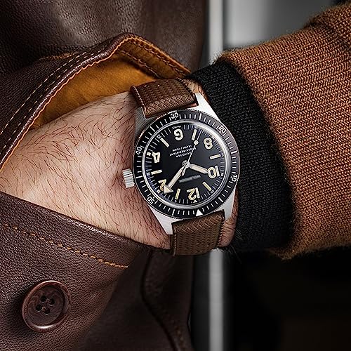 Niziruoup FKM Rubber Watch Strap 20mm Quick Release Tropical Style Fluororubber Soft Durable Universal FKM Rubber Band Watch Replacement Band Strap for Men Women, Rubber, Brown