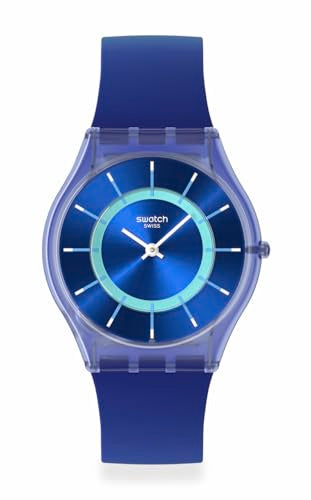 Swatch Skin Classic Biosourced Unisex Watch Casual Polymer Blue Quartz Waterproof Jammy Grape Dream