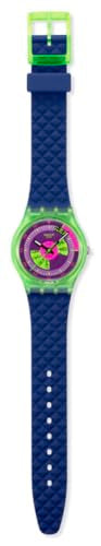Swatch Gent Unisex Casual Watch Biosourced Green Quartz Water Resistant Swatch NEON SKYCHART