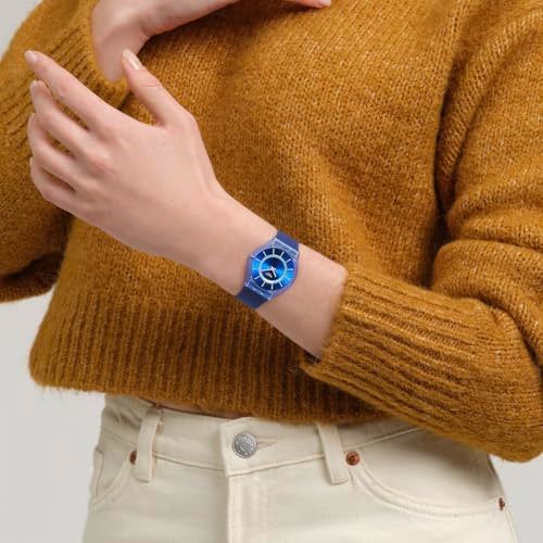 Swatch Skin Classic Biosourced Unisex Watch Casual Polymer Blue Quartz Waterproof Jammy Grape Dream