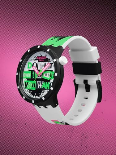 Swatch Big Bold Bioceramic Unisex Watch Casual Polymer Black Automatic Waterproof Lash Out