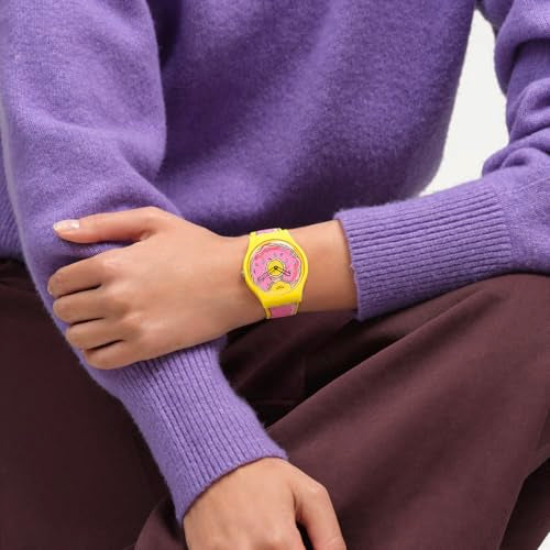 Swatch New Gent Biosourced Unisex Watch Casual Plastic Yellow Quartz Waterproof Seconds of Sweetness
