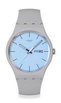 Swatch New Gent Biosourced Unisex Watch Casual Polymer Grey Quartz Waterproof Blueberry Sky