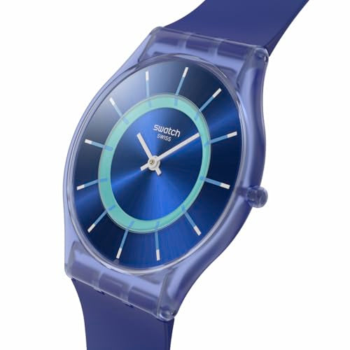 Swatch Skin Classic Biosourced Unisex Watch Casual Polymer Blue Quartz Waterproof Jammy Grape Dream