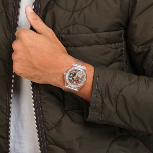 Swatch New Gent Biosourced Unisex Watch Casual Polymer Transparent Quartz Waterproof Clearly New Gent