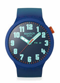 Swatch Big Bold Unisex Watch Casual Polymer Blue Automatic Waterproof Essentially Bold
