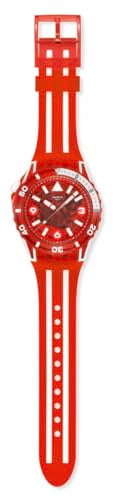 Swatch Unisex Casual Watch Red Bio-sourced Quartz Lion's Mane