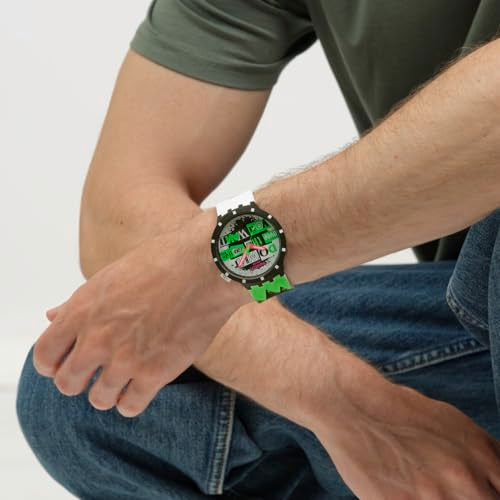 Swatch Big Bold Bioceramic Unisex Watch Casual Polymer Black Automatic Waterproof Lash Out