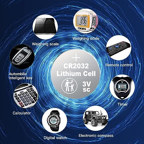 Nightkonic 50 pcs Pack - CR2032 3v Lithium Button Cell Coin 2032 Battery