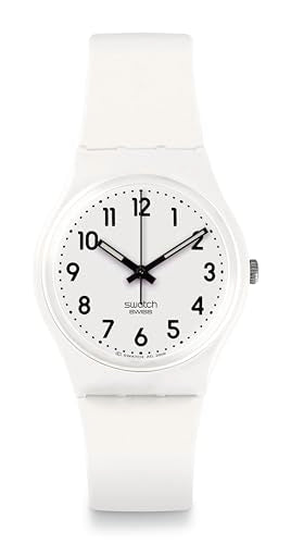 Swatch Gent Biosourced Unisex Watch Casual Polymer White Quartz Waterproof Just White Soft