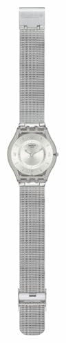Swatch Skin Classic Biosourced Unisex Watch Casual Plastic Grey Quartz Waterproof Metal Knit