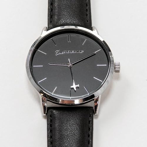 Boeing Men's Rotating Plane Watch (Silver/Black)