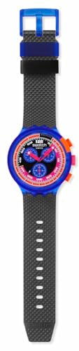 Swatch Big Bold Chrono Biosourced Unisex Watch Casual Polymer Blue Automatic Waterproof Swatch Neon Party to The Max