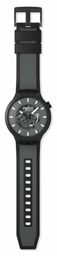 Swatch Big Bold Biosourced Lacquered Unisex Watch Casual Polymer Black Automatic Waterproof Past The Horizon