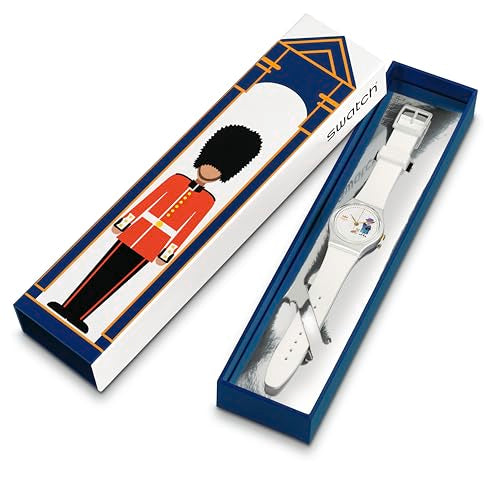 Swatch Gent Unisex Watch Casual Polymer White Quartz Waterproof How Majestic