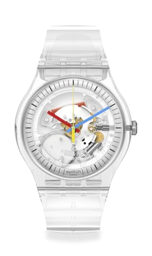 Swatch New Gent Biosourced Unisex Watch Casual Polymer Transparent Quartz Waterproof Clearly New Gent