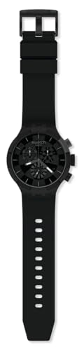 Swatch Big Bold Chrono Unisex Watch Casual Plastic Black Automatic Waterproof Checkpoint Black