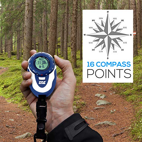 Multifunction Sports Training Handheld Watch - Smart Classic Running Digital Fitness Gear Tracker w/Heart Rate Monitor, Timer, Alarm, Chronograph Mode - Men and Women - Pyle PSHTM24.5 (Blue)
