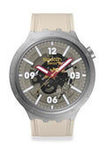 Swatch Big Bold Irony Lacquered Unisex Watch Casual Polymer Beige Automatic Waterproof Confident Moment